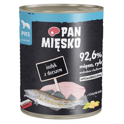 Karma dla psa PAN MIĘSKO Indyk z dorszem 800 g