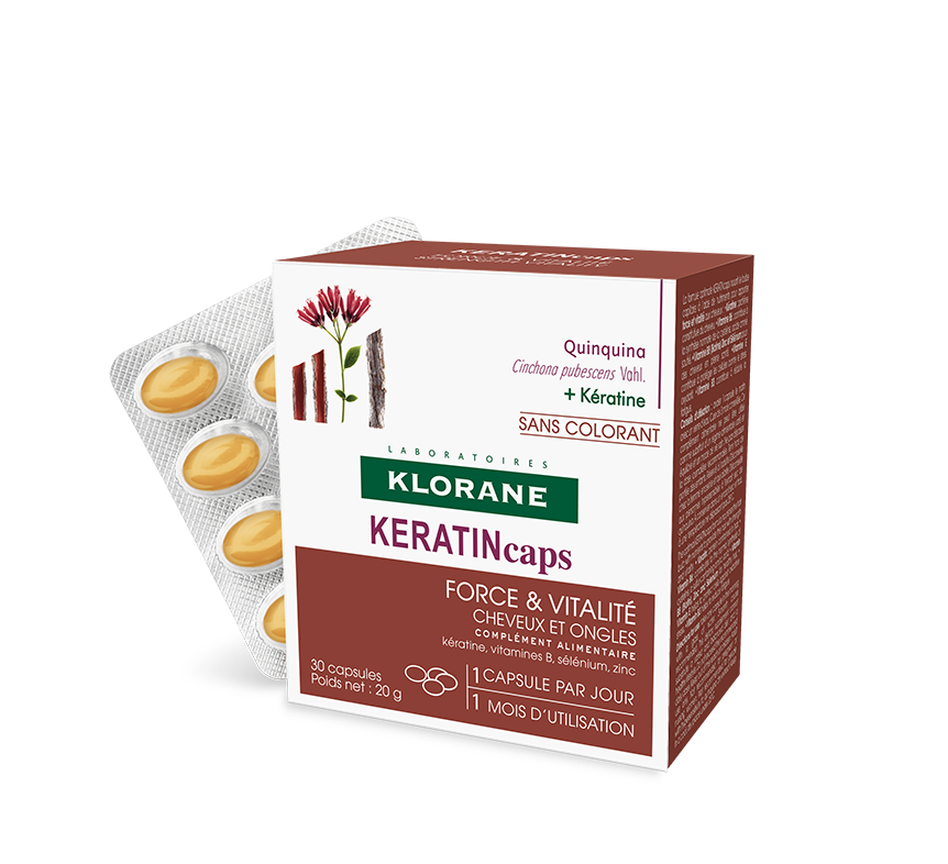 Klorane Keratin Caps, suplement diety, 30 kapsułek
