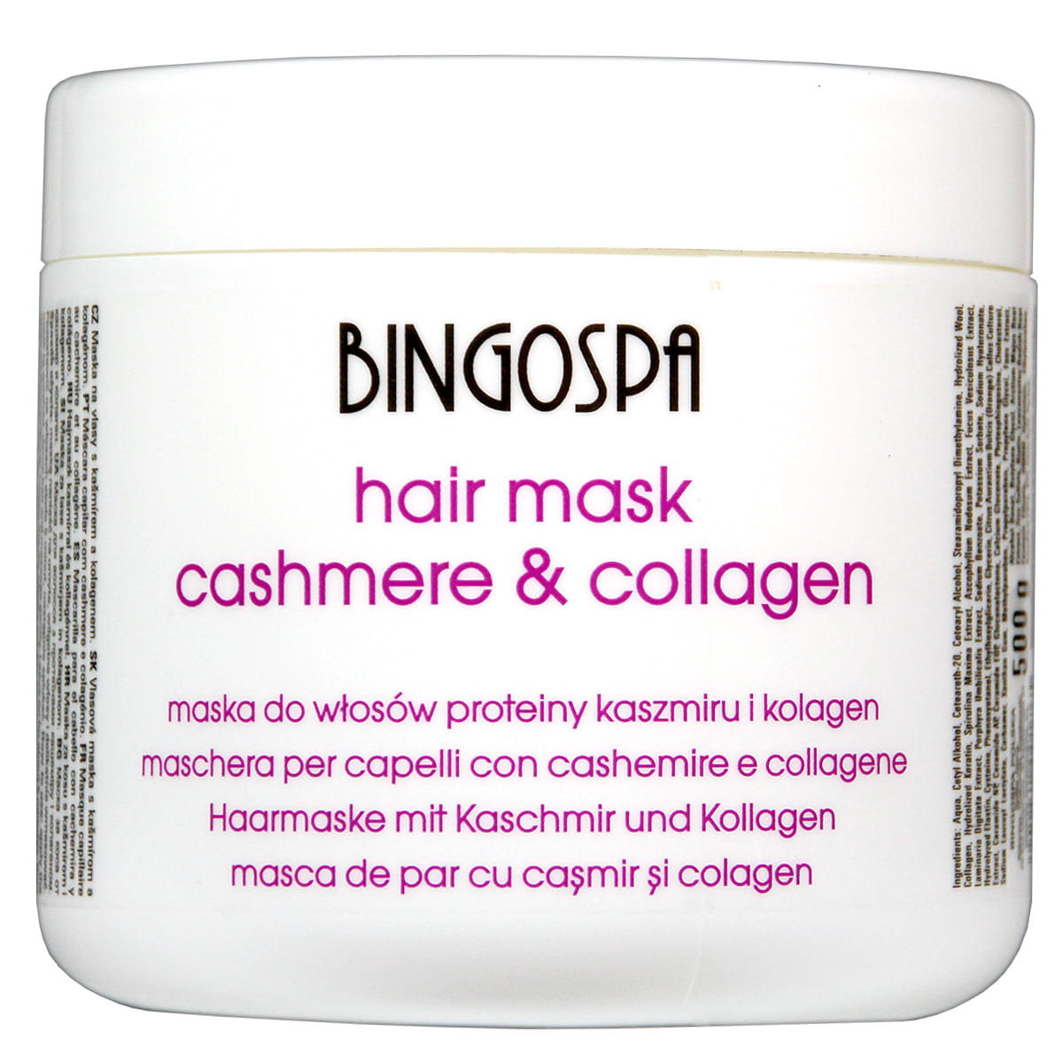 Bingospa maska do włosów z proteinami kaszmiru i kolagenem, 500 g