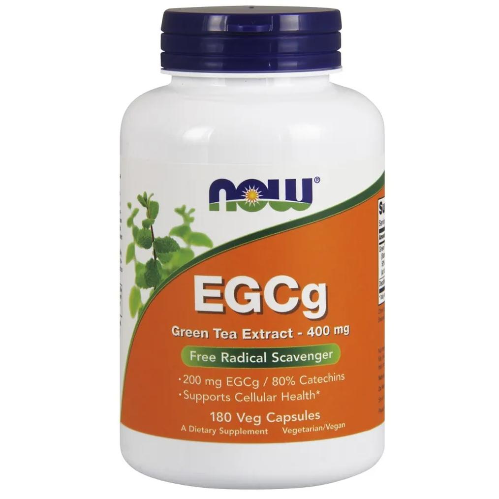 Now Foods EGCg suplement diety, wyciąg z zielonej herbaty, 400mg, 180 kaps./1 opak.