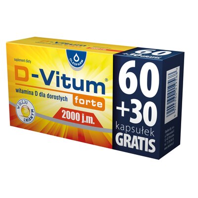 Witamina D OLEOFARM D-Vitum forte 2000 j.m (90 kapsułek)