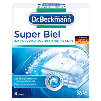 Wybielacz do tkanin DR BECKMANN Super Biel 0.12 kg do białych tkanin