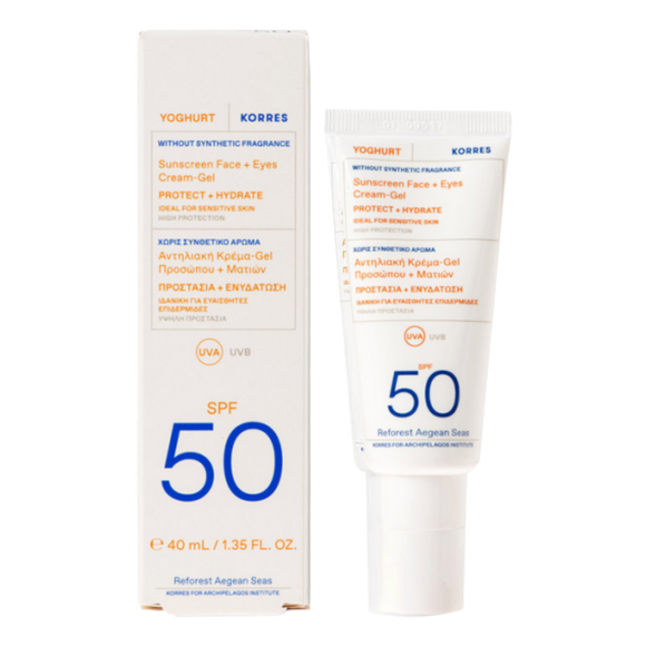 Korres ochronny krem-żel do twarzy i pod oczy SPF50, 40 ml