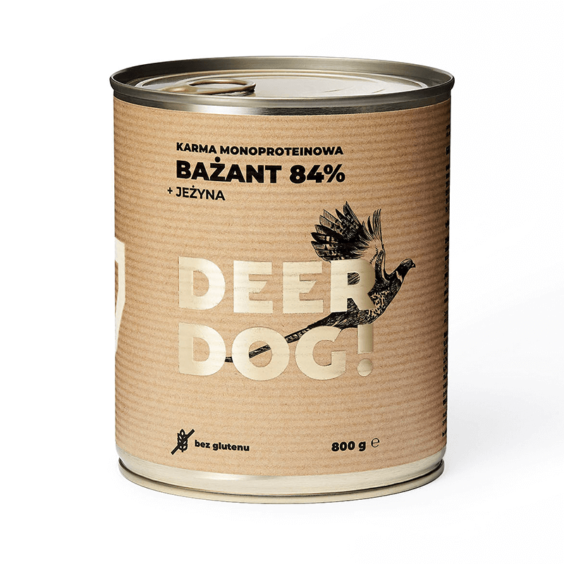 Deer Dog Mokra karma monoproteinowa dla psa bażant jeżyna 800g