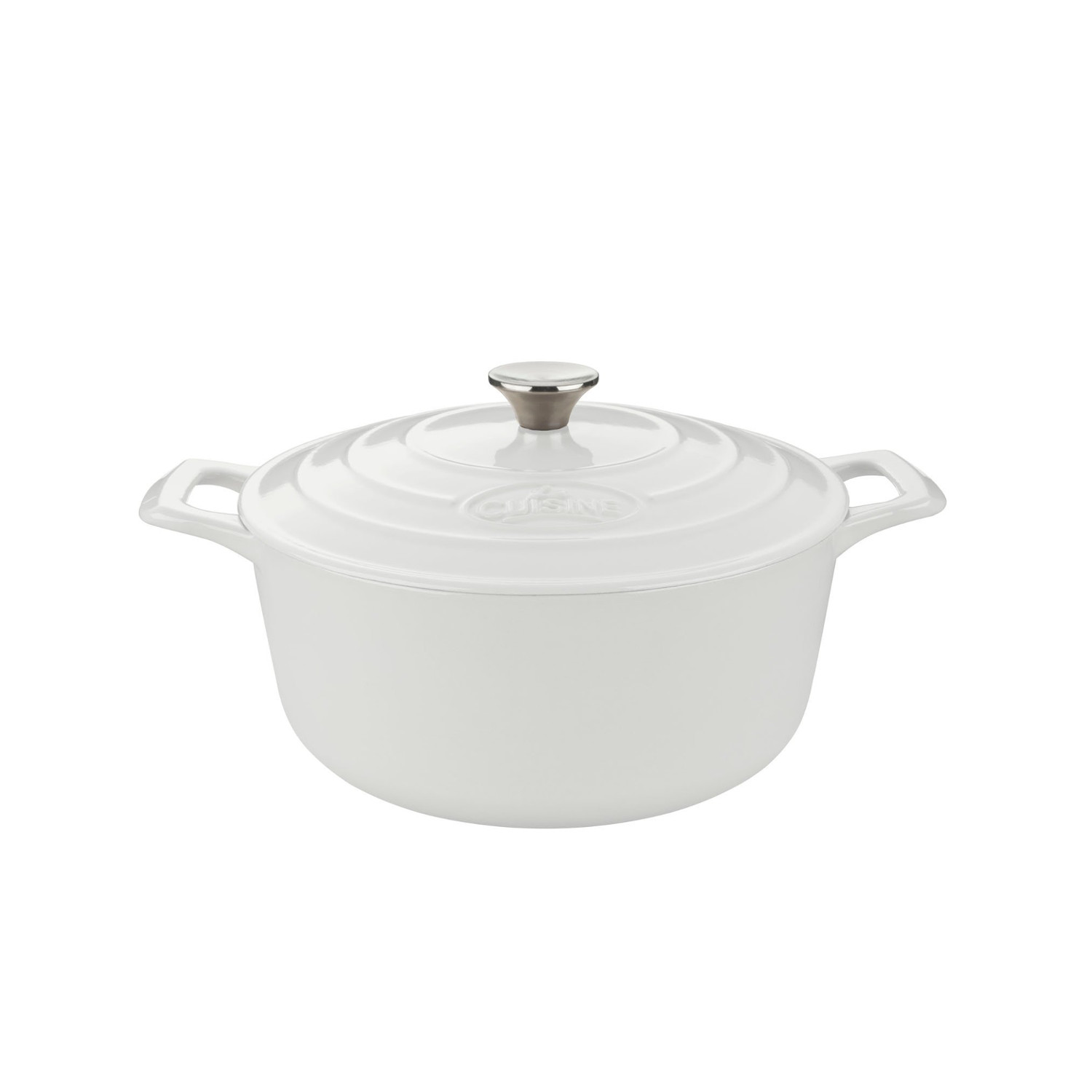 La Cuisine - Garnek żeliwny okrągły 24cm 3.5l Biały