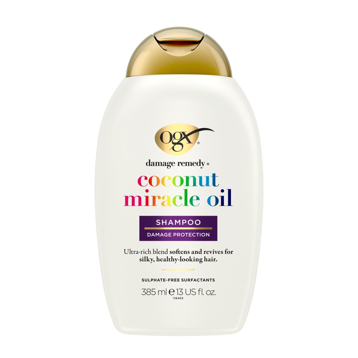 OGX Coconut Miracle Oil kokosowo-waniliowy szampon do włosów, 385 ml