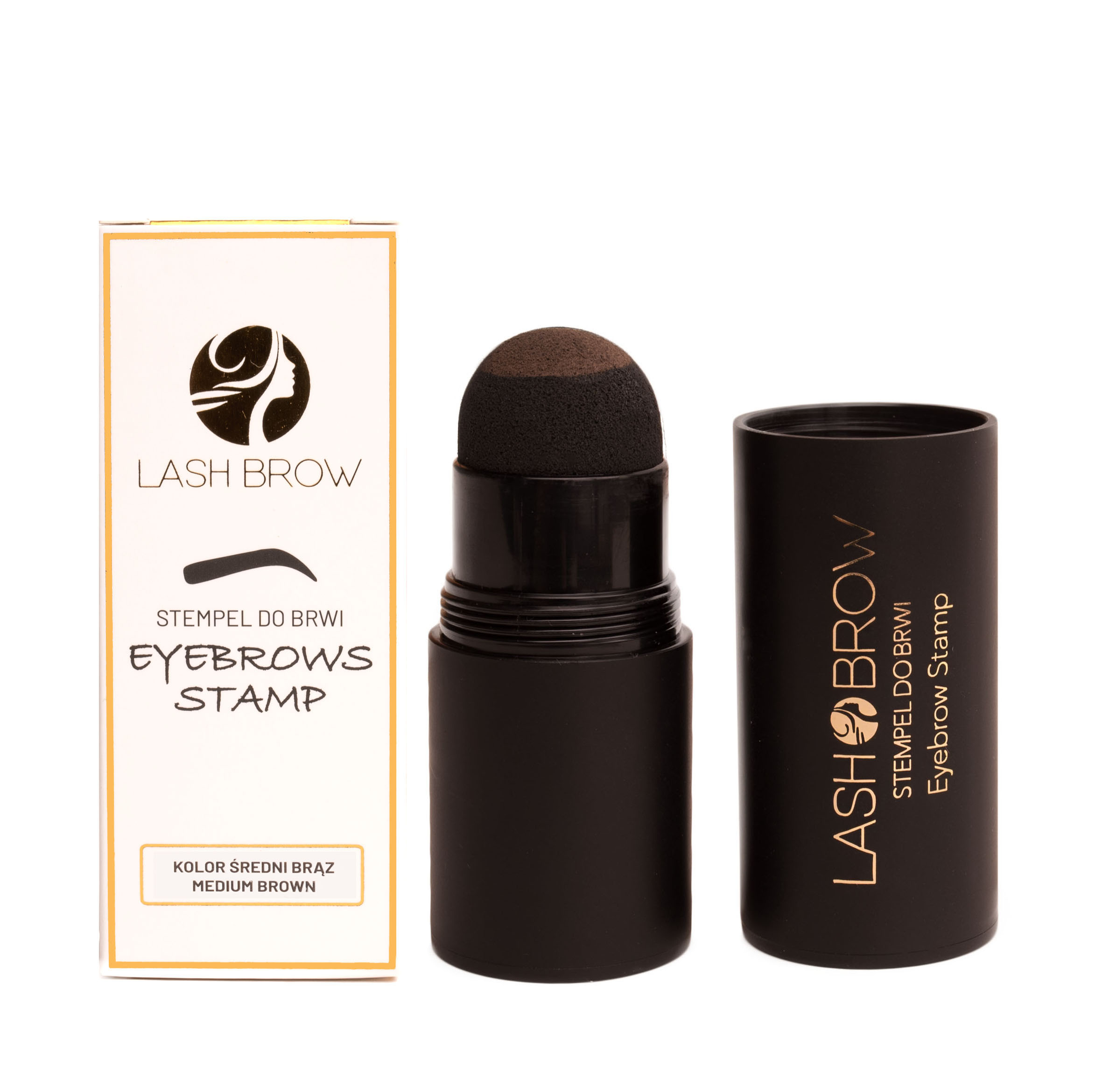 Lash Brow cienie do brwi w formie stempla medium brown, 1 g