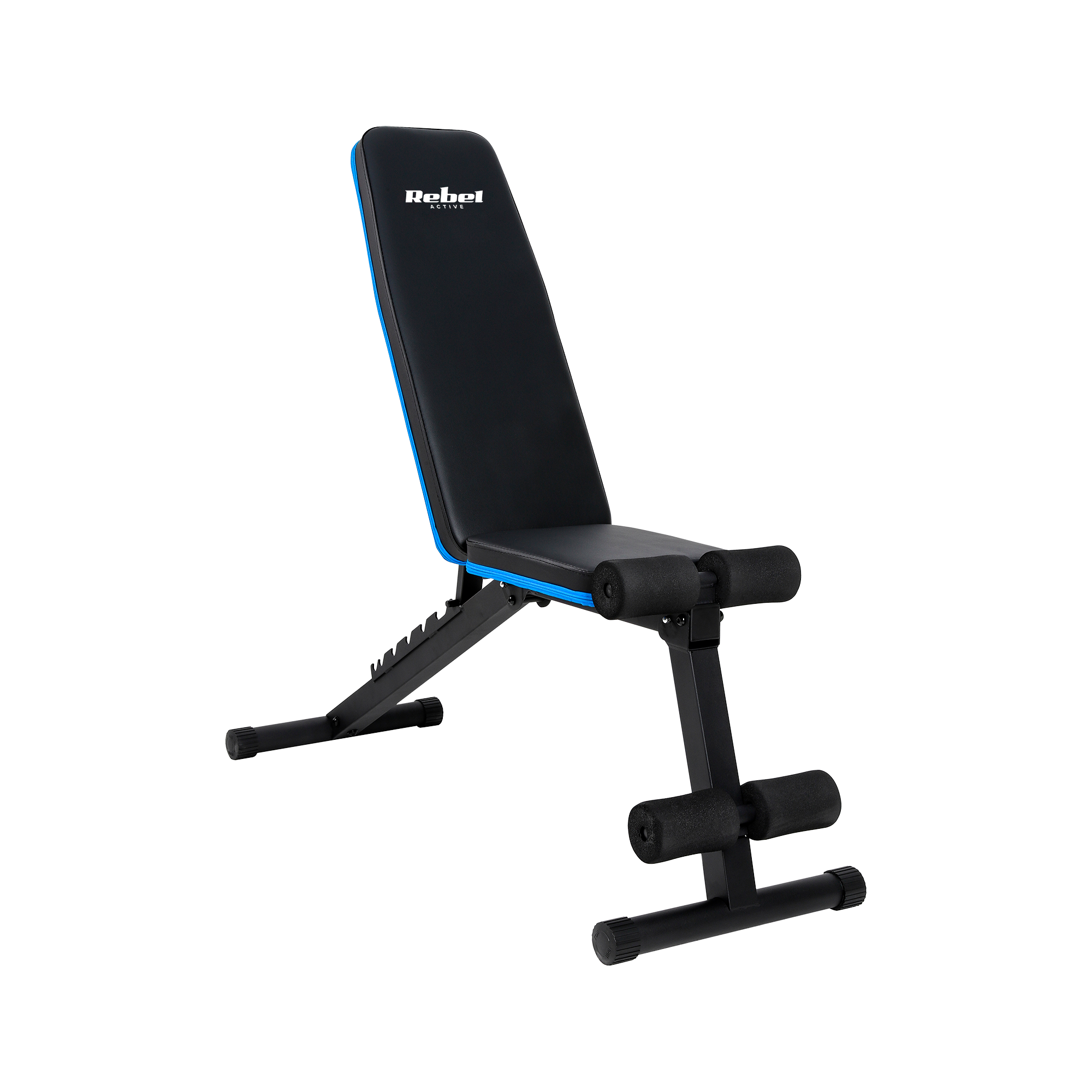 Ławka treningowa skośna z blokadą nóg REBEL ACTIVE