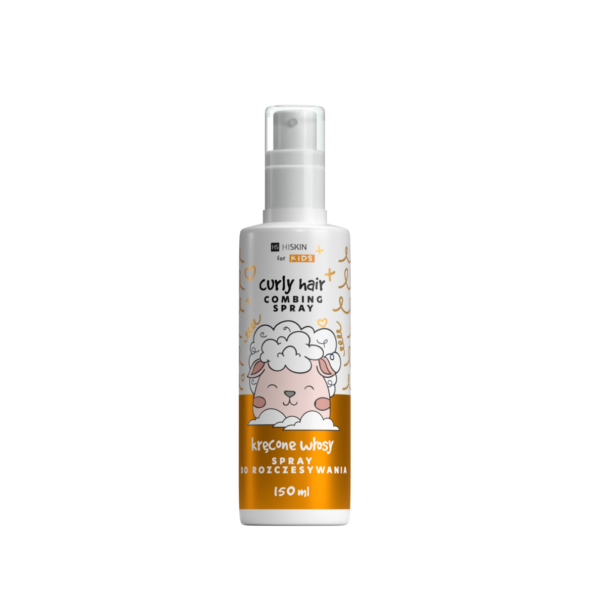 Hiskin For Kids spray ułatwiający rozczesywanie włosów kręconych dla dzieci, 150 ml