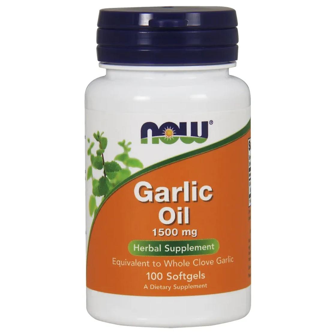 Now Foods Garlic Oil suplement diety, olej z czosnku, 1500mg, 100 kaps./1 opak.