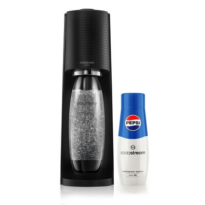 Saturator SODASTREAM Terra Czarny + Syrop Pepsi 440 ml