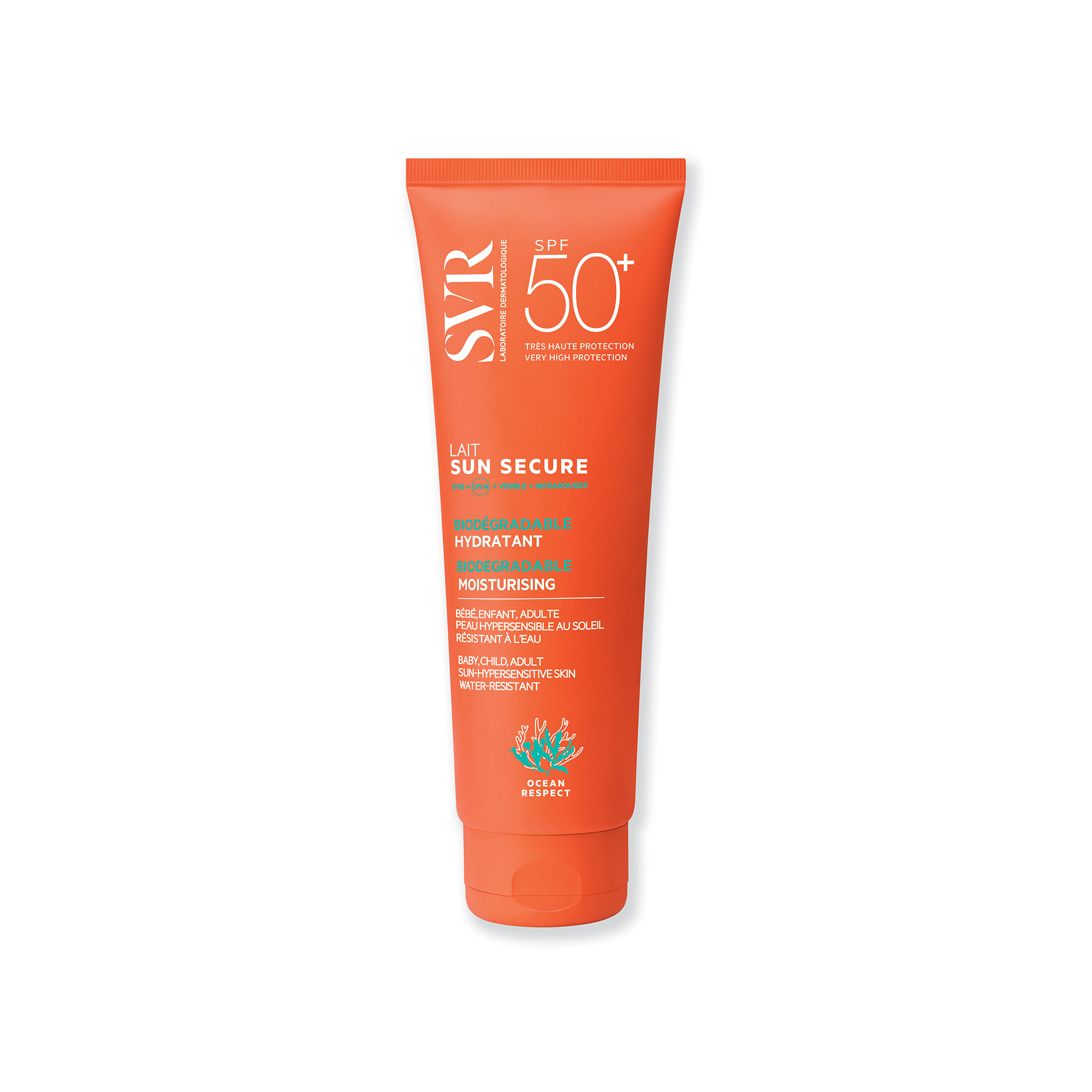 SVR Sun Secure mleczko z SPF50+ do twarzy i ciała, 250 ml