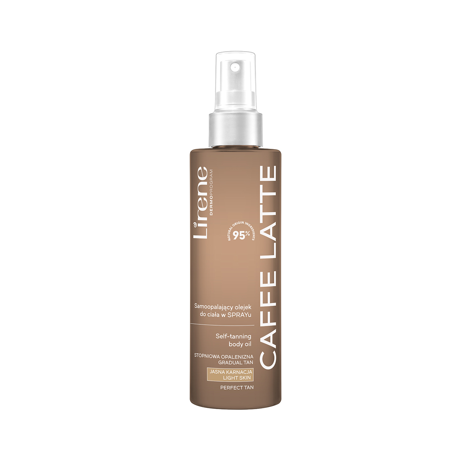 Lirene PERFECT TAN samoopalajacy olejek do ciała w sprayu Caffe Latte, 190 ml