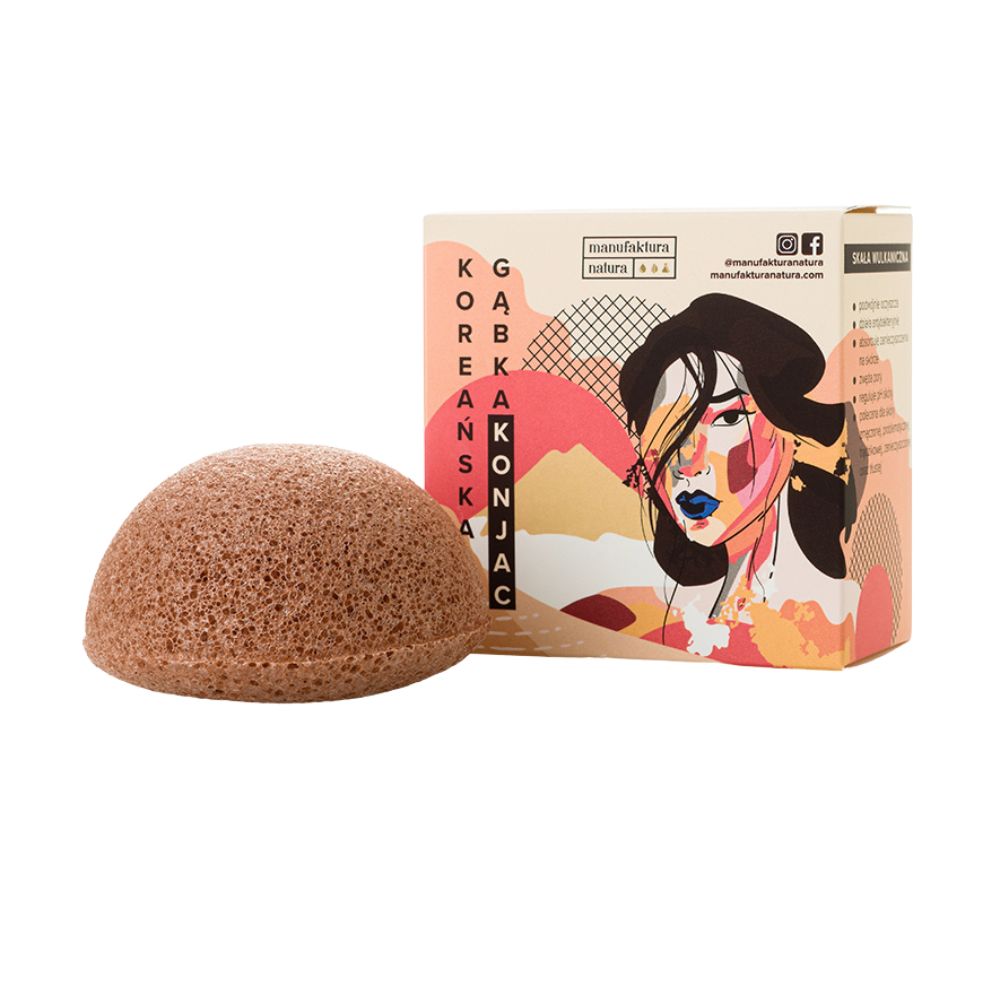 Manufaktura Natura gąbka konjac ze skałą wulkaniczną, 1 szt.