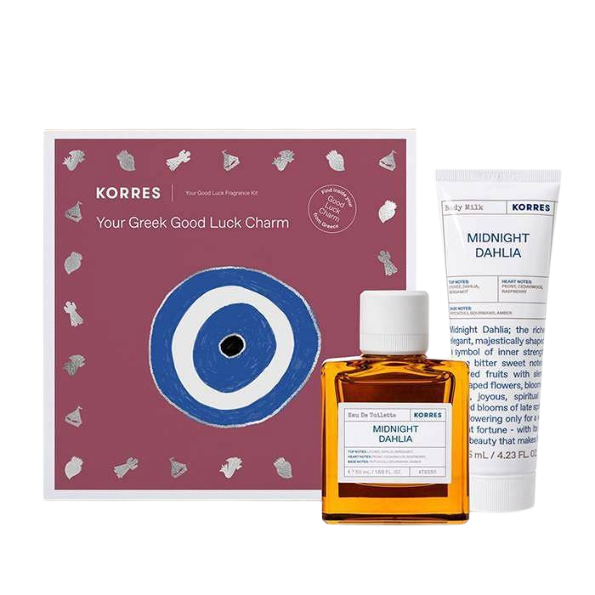 Korres Midnight Dahlia zestaw: woda toaletowa damska, 50 ml + żel pod prysznic, 250 ml + bransoletka, 1 szt.