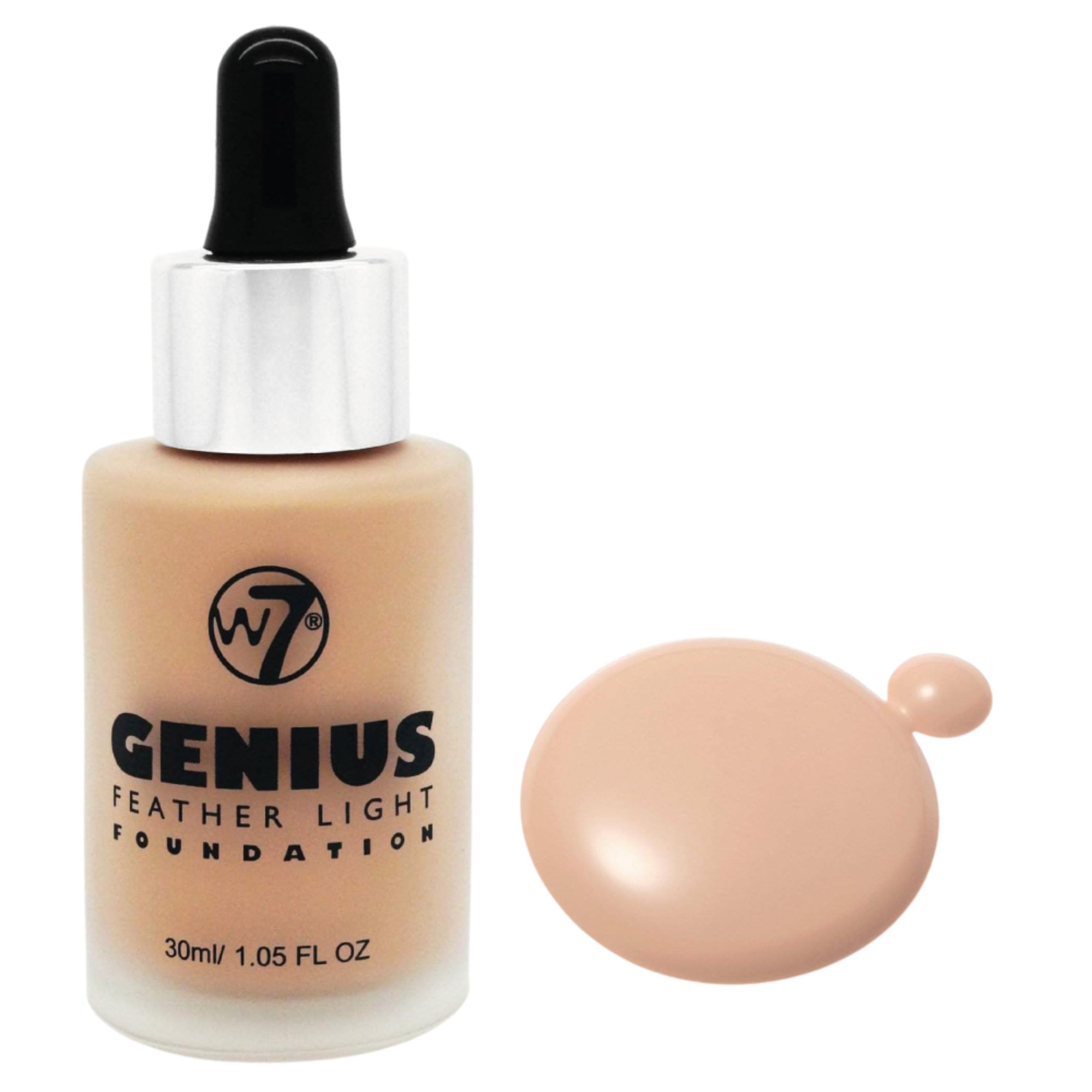 W7 Genius lekki podkład w płynie Natural Beige, 30 ml