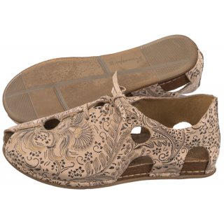 Półbuty Maciejka Beżowe/Złote 06431-02/00-6