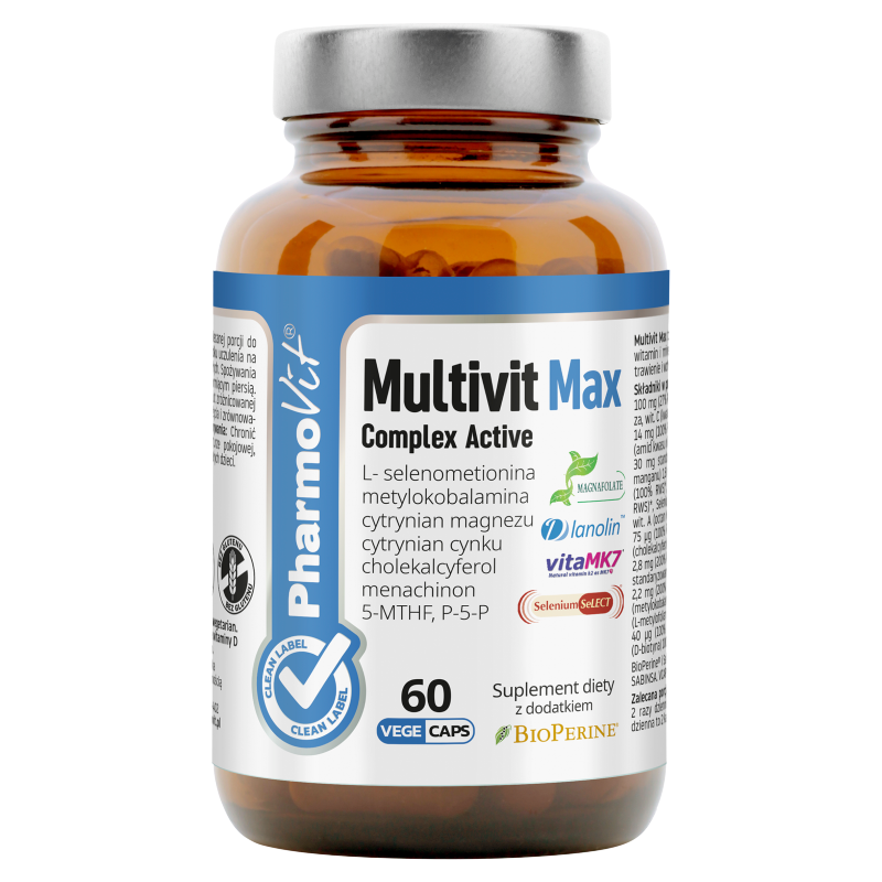 Pharmovit Multivit Max Complex Active, suplement diety, 60 kapsułek