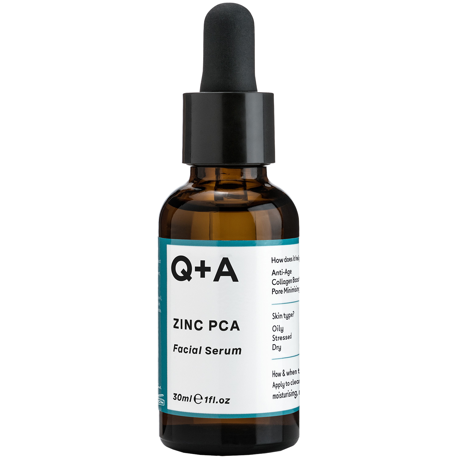 Q+A Zinc PCA serum do twarzy zmniejszające widoczność porów z cynkiem PCA, 30 ml