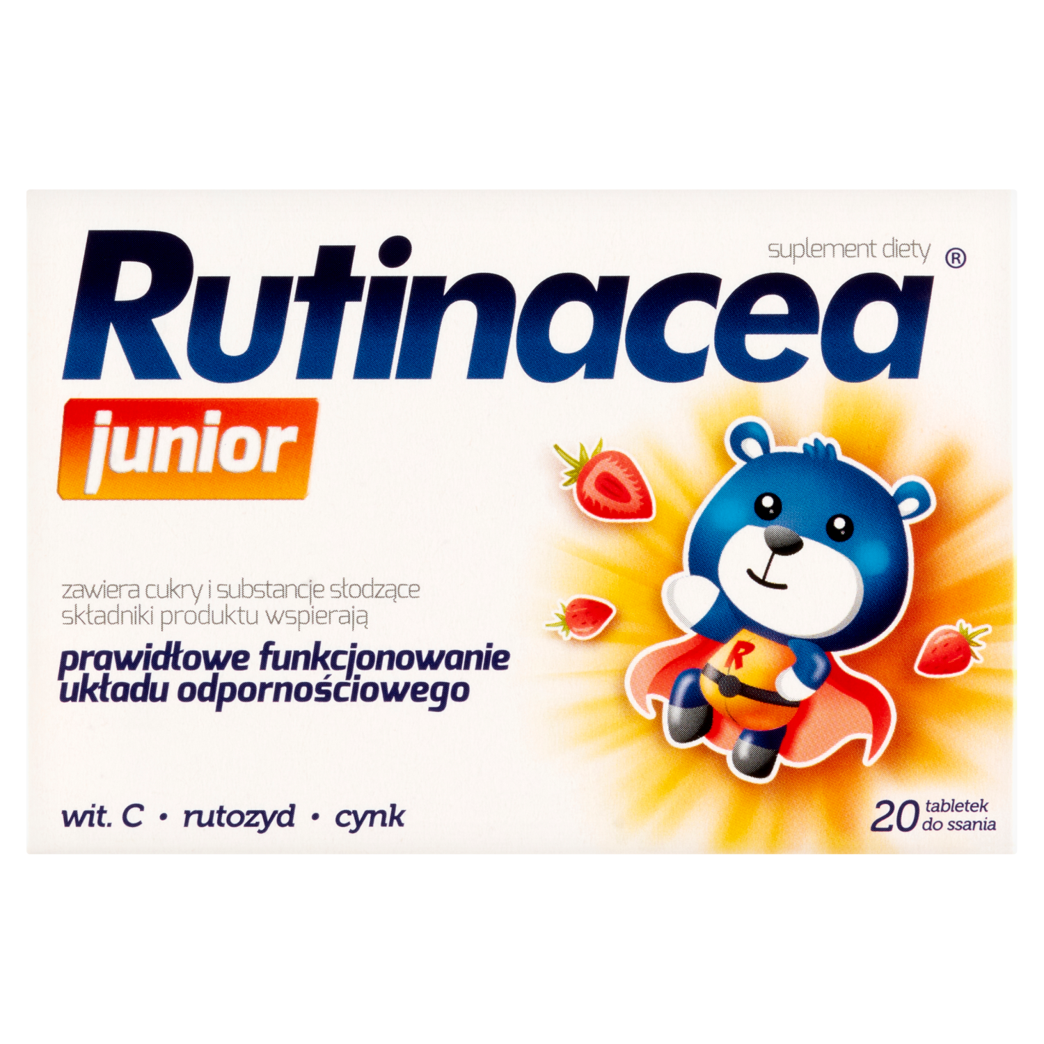 Rutinacea Junior suplement diety smak owocowy, 20 tabl./1 opak.