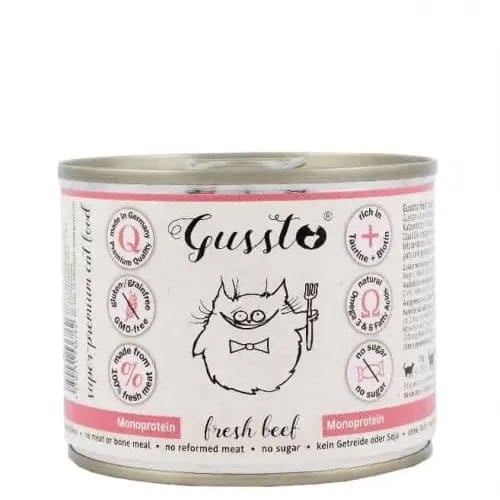 GUSSTO Cat Fresh Beef mokra karma dla kotów świeża wołowina 200 g