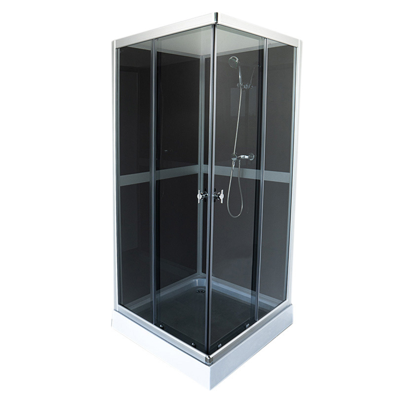 KABINA PRYSZNICOWA Z BRODZIKIEM KWADRATOWA WSH309A SZARA 80x80 CM