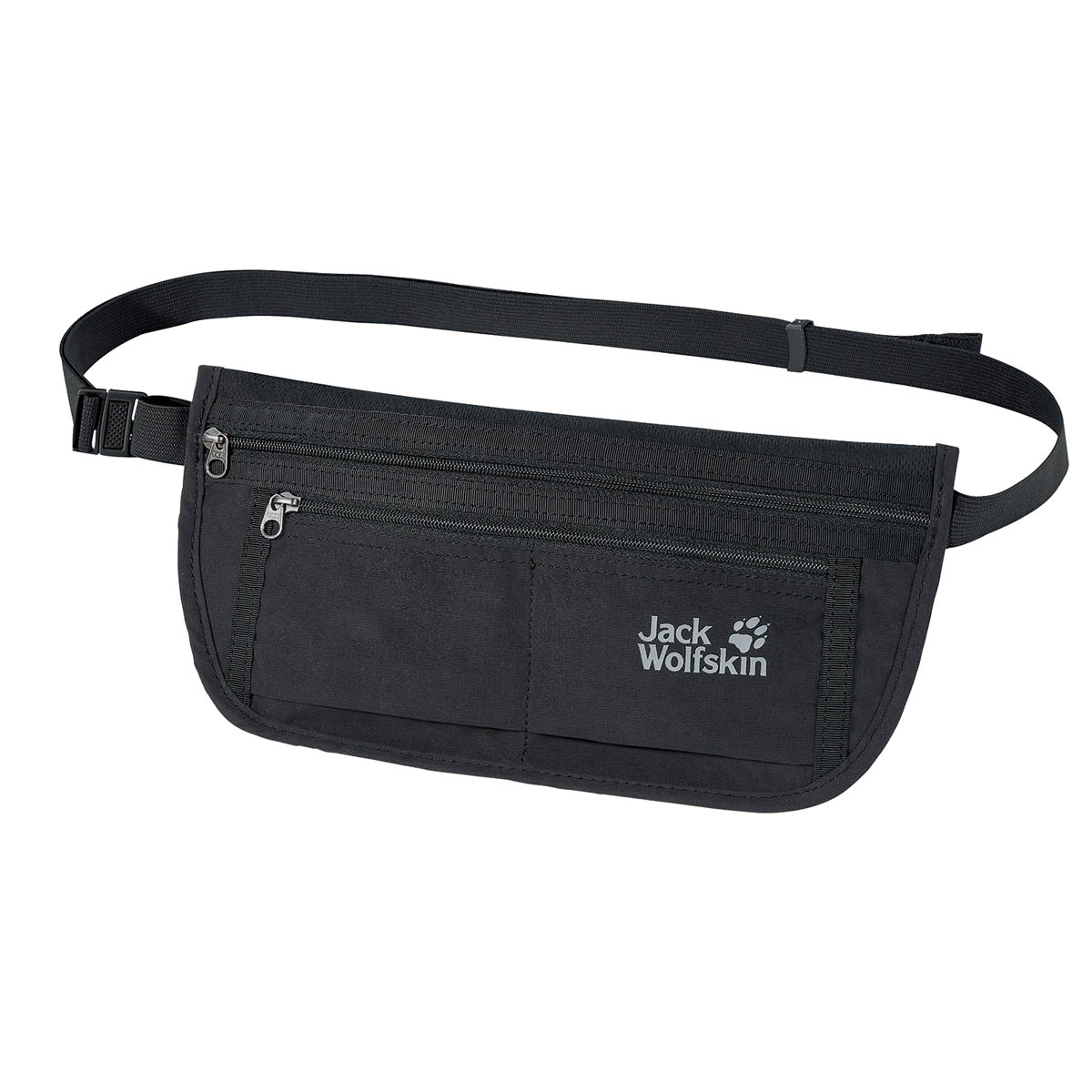Bezpieczna torebka biodrowa na dokumenty i pieniądze Jack Wolfskin DOCUMENT BELT DE LUXE black - ONE SIZE