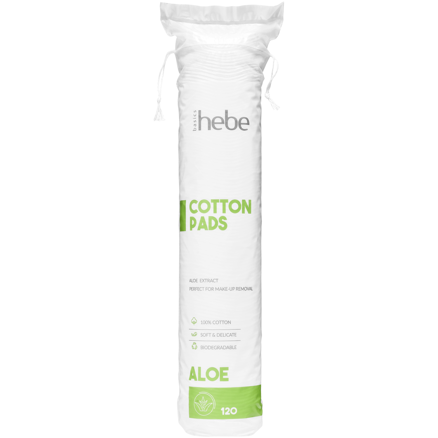 Hebe Basics Cotton Pads Aloe płatki kosmetyczne, 120 szt./1 opak.
