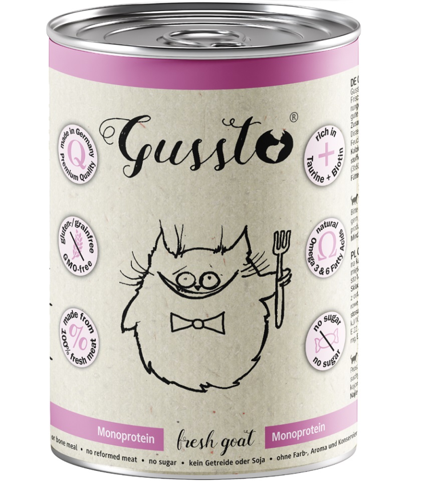 GUSSTO Cat Fresh Goat mokra karma dla kotów z koziną 400g