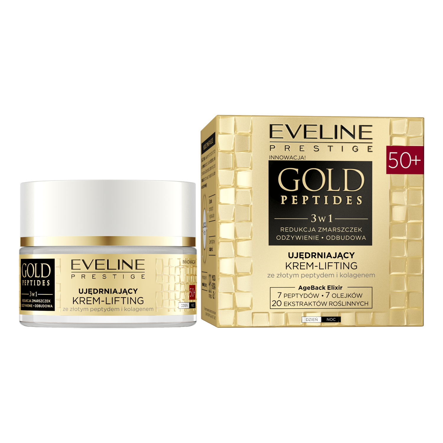 Eveline Prestige Gold Peptides liftingujący krem do twarzy 50+, 50 ml