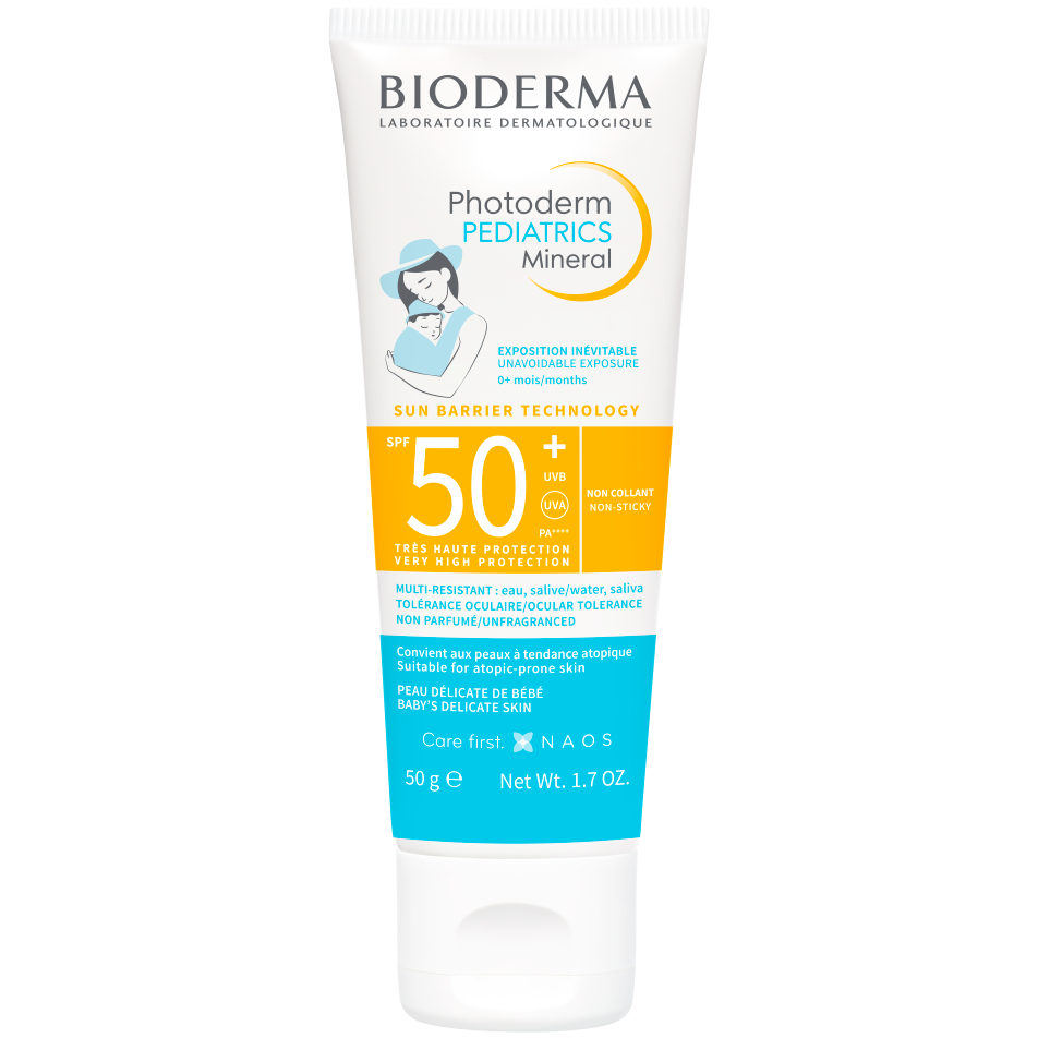Bioderma PHOTODERM fluid mineralny z filtrem SPF50 dla dzieci, 50 g