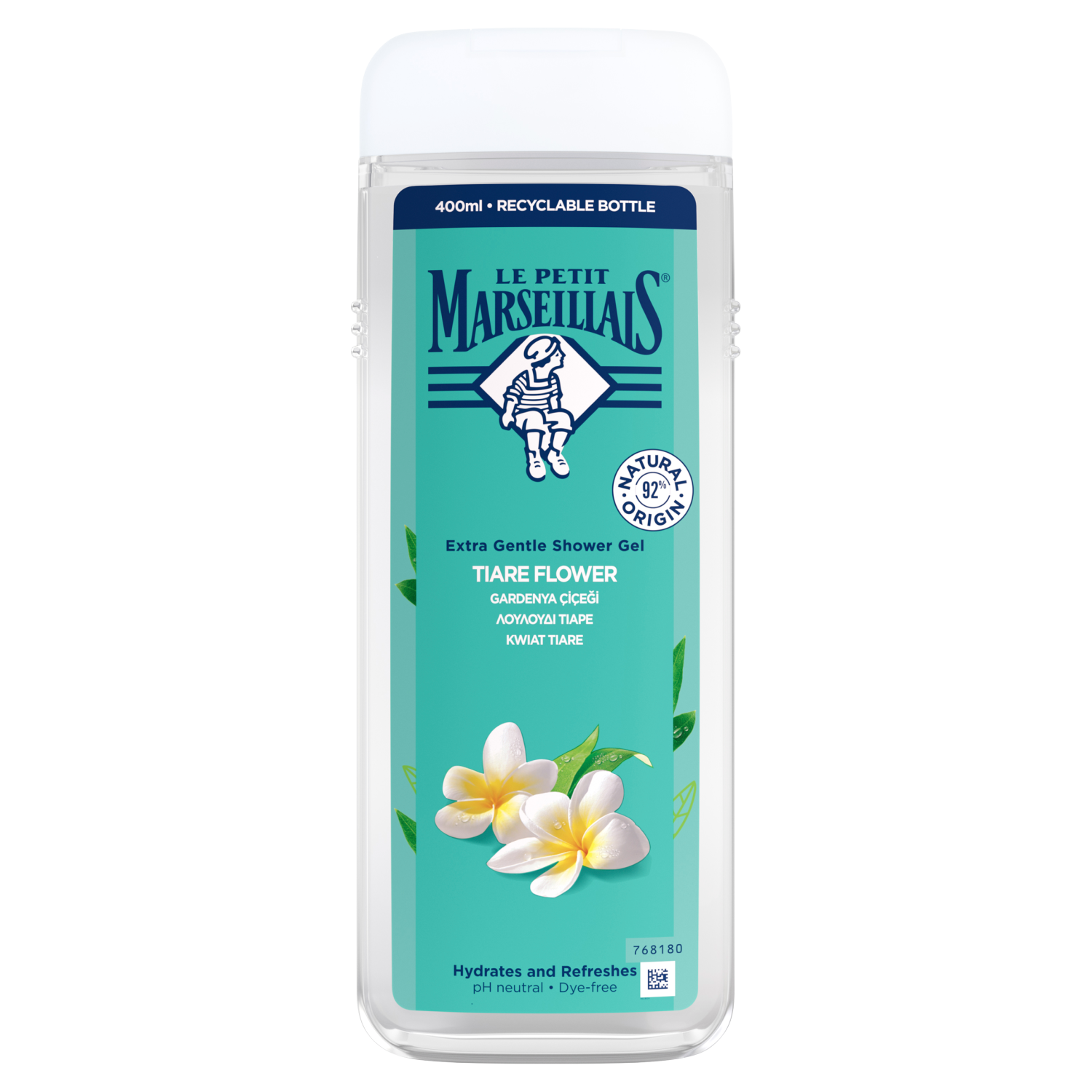 Le Petit Marseillais żel pod prysznic kwiat tiare, 400 ml