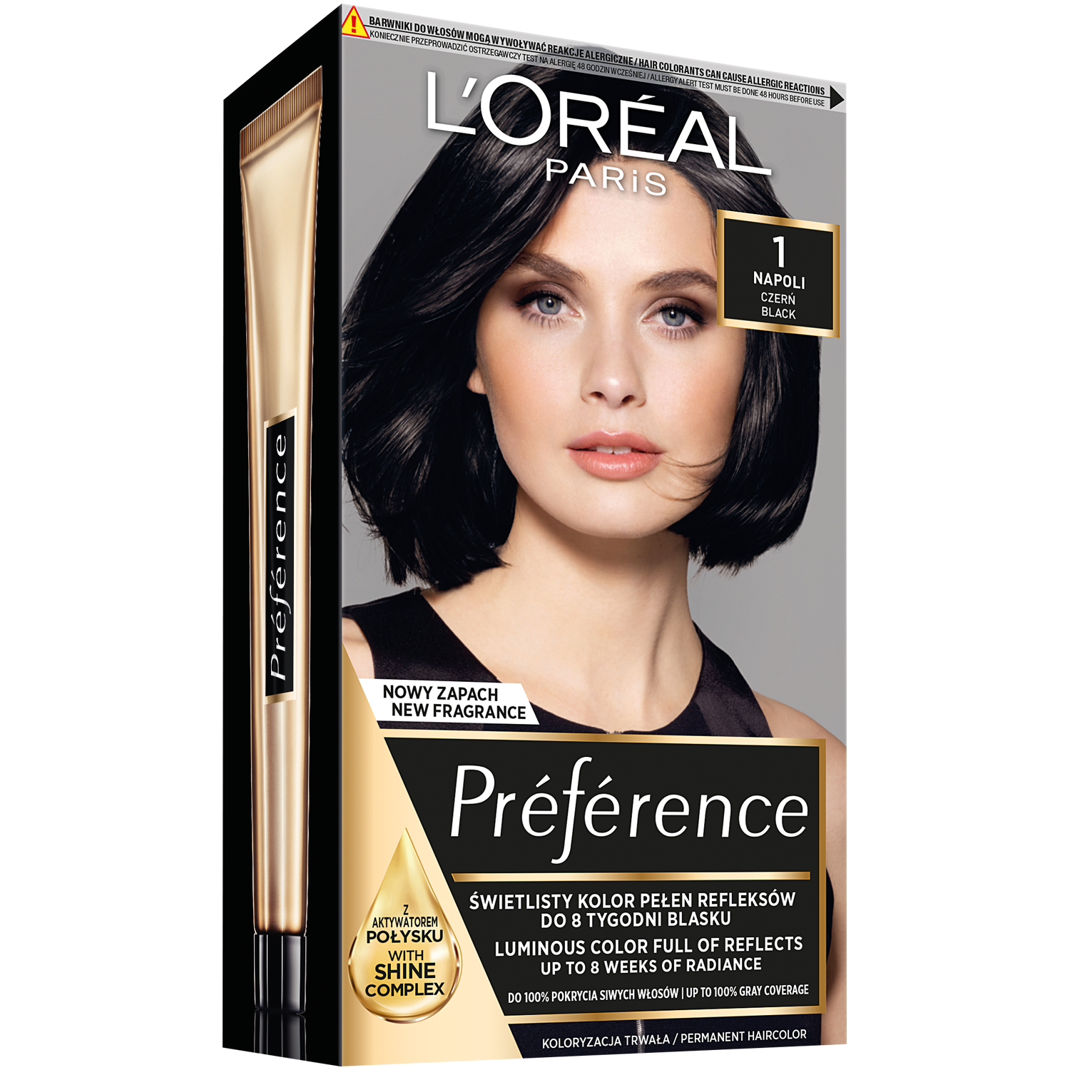 L'Oréal Paris Récital Préférence farba do włosów 1 czerń, 1 opak.
