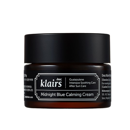 Dear Klairs Midnight Blue Calming Cream kojący krem do twarzy z efektem chłodzącym i redukującym pory, 30 ml