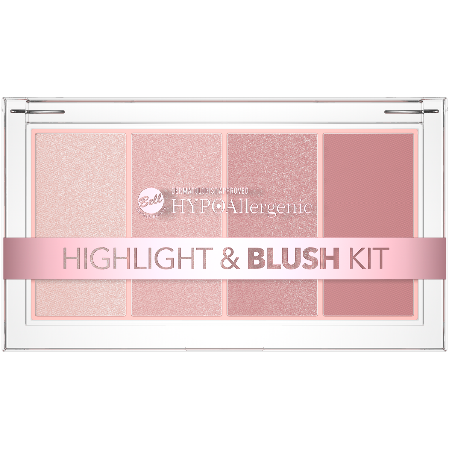 Bell HYPOAllergenic paleta rozświetlaczy i różu do twarzy 01, 20 g