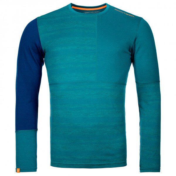 Ortovox - Koszulka męska 185 Rock'N'Wool Long Sleeve pacific green