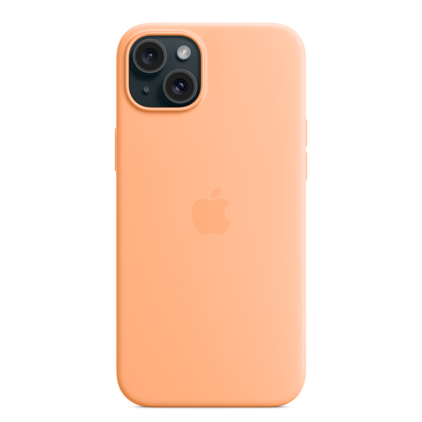 Apple iPhone 15 Plus Silicone Case with MagSafe - Orange Sorbet