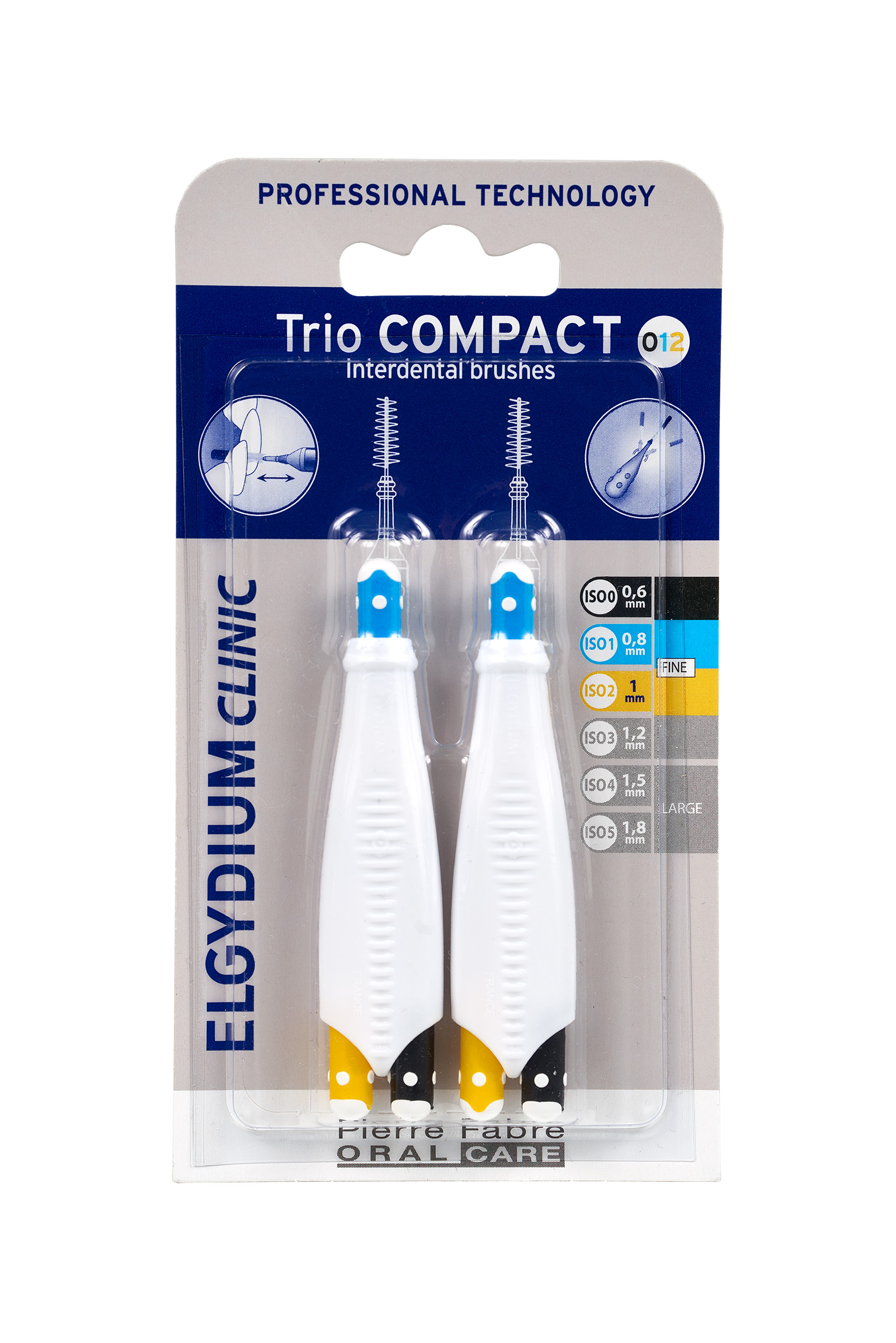Elgydium Clinic Trio Compact 012, szczoteczki międzyzębowe, 2 sztuki