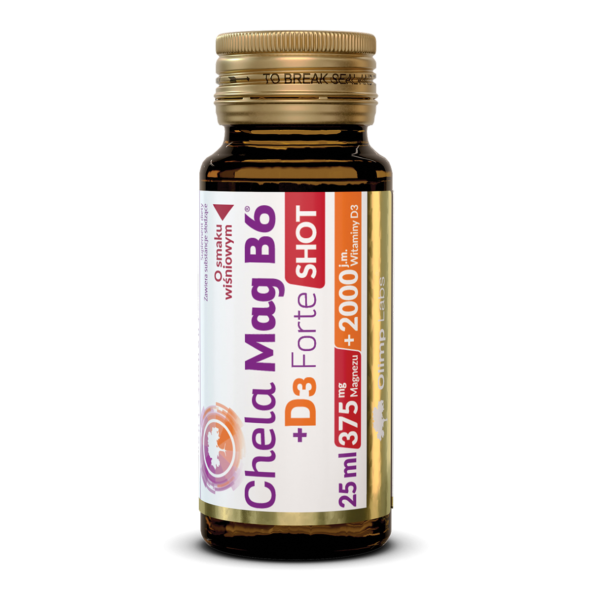 Chela-mag B6 +D3 Forte Shot suplement diety w ampułce wiśnia, 25 ml