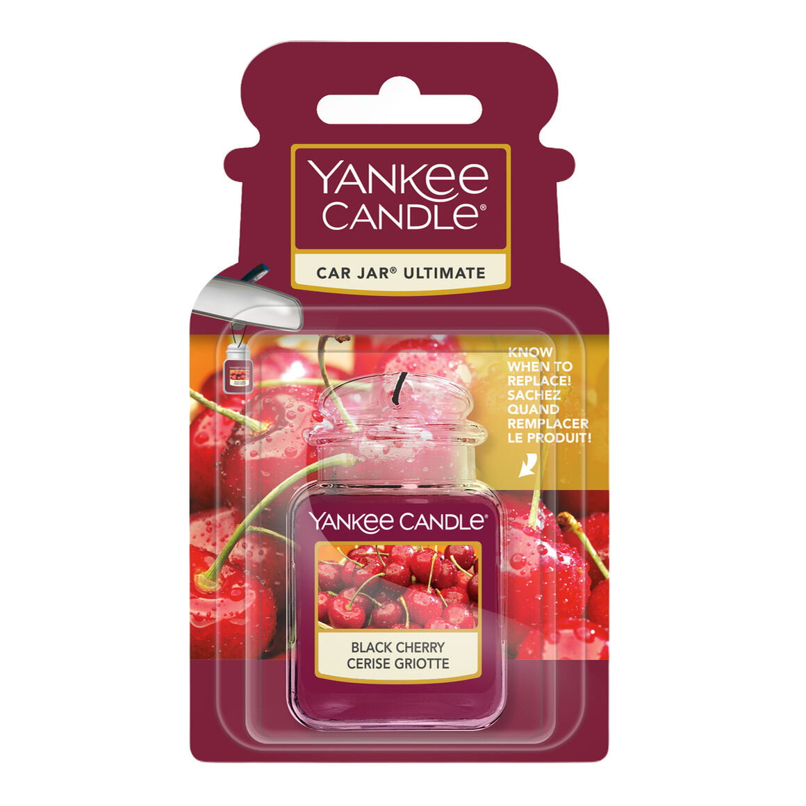 Yankee Candle Black Cherry zapach samochodowy Black Cherry, 24 g