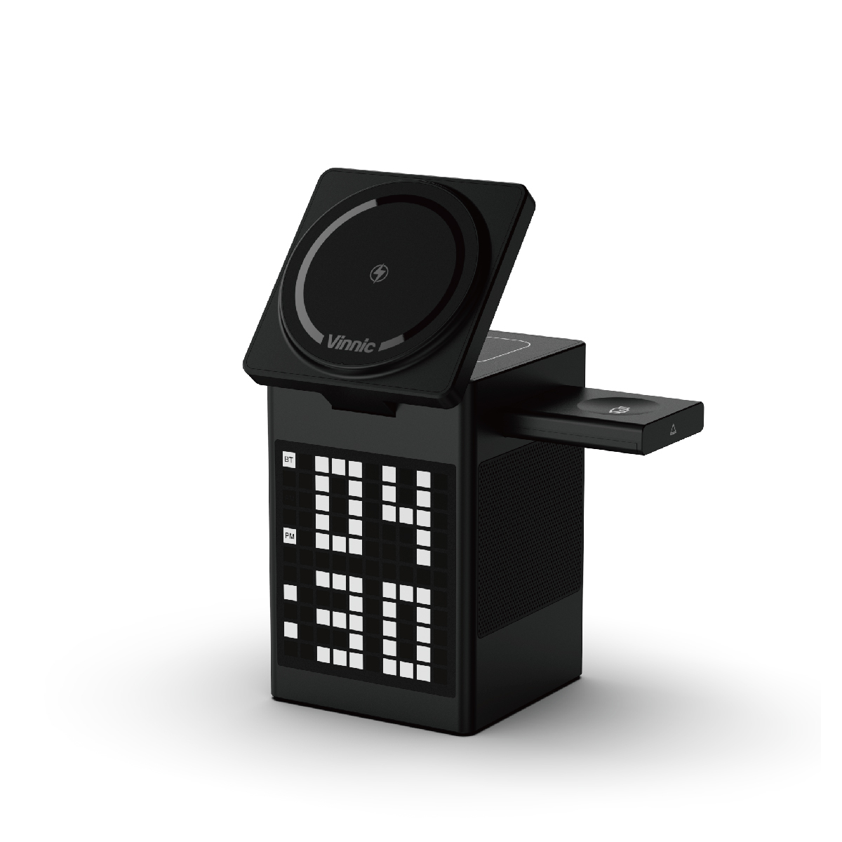 Vinnic Spickard 5-in-1 Wireless Charging Dock - ładowarka indukcyjna z zegarkiem i głośnikiem