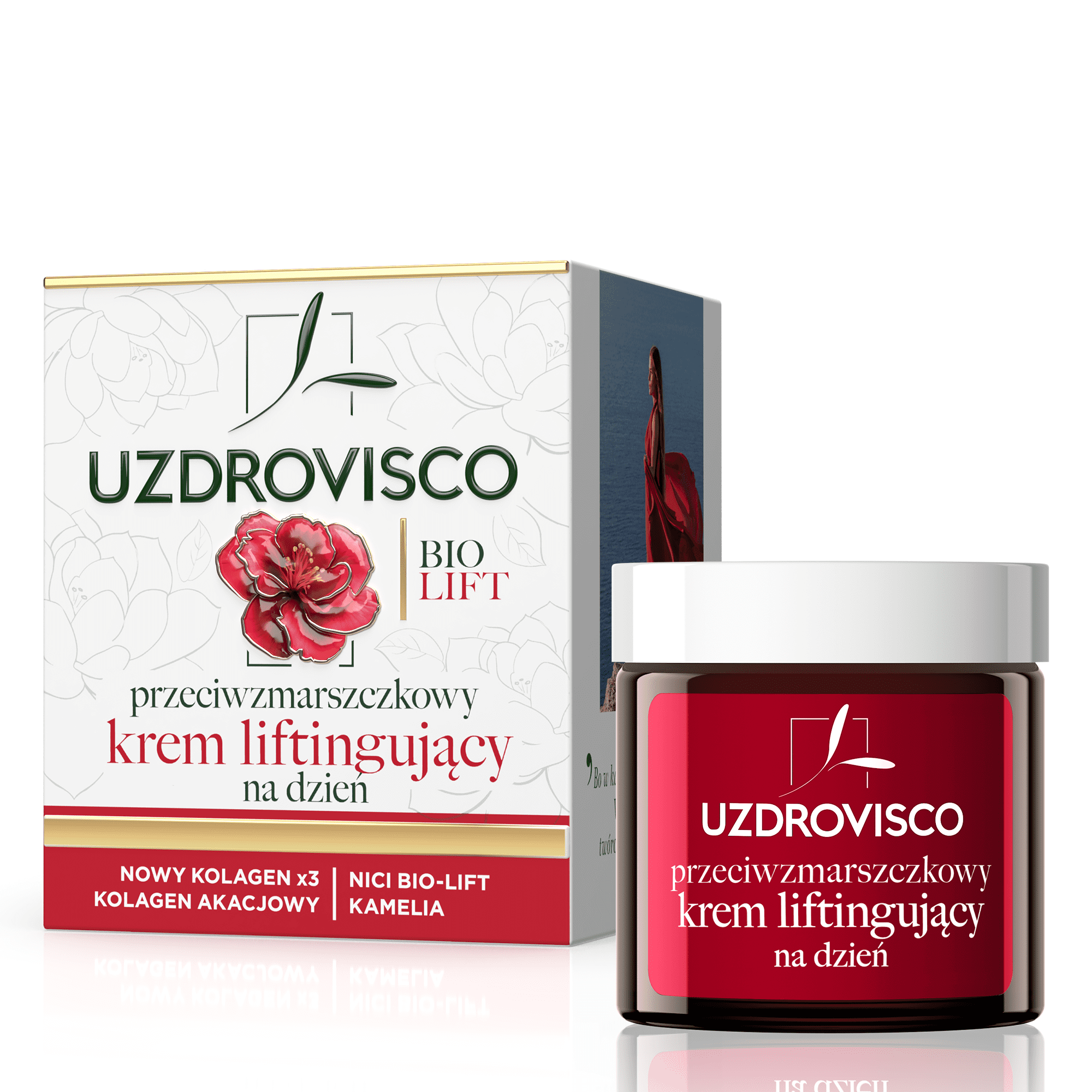 Uzdrovisco przeciwzmarszczkowy krem liftingujący do twarzy na dzień, 50 ml