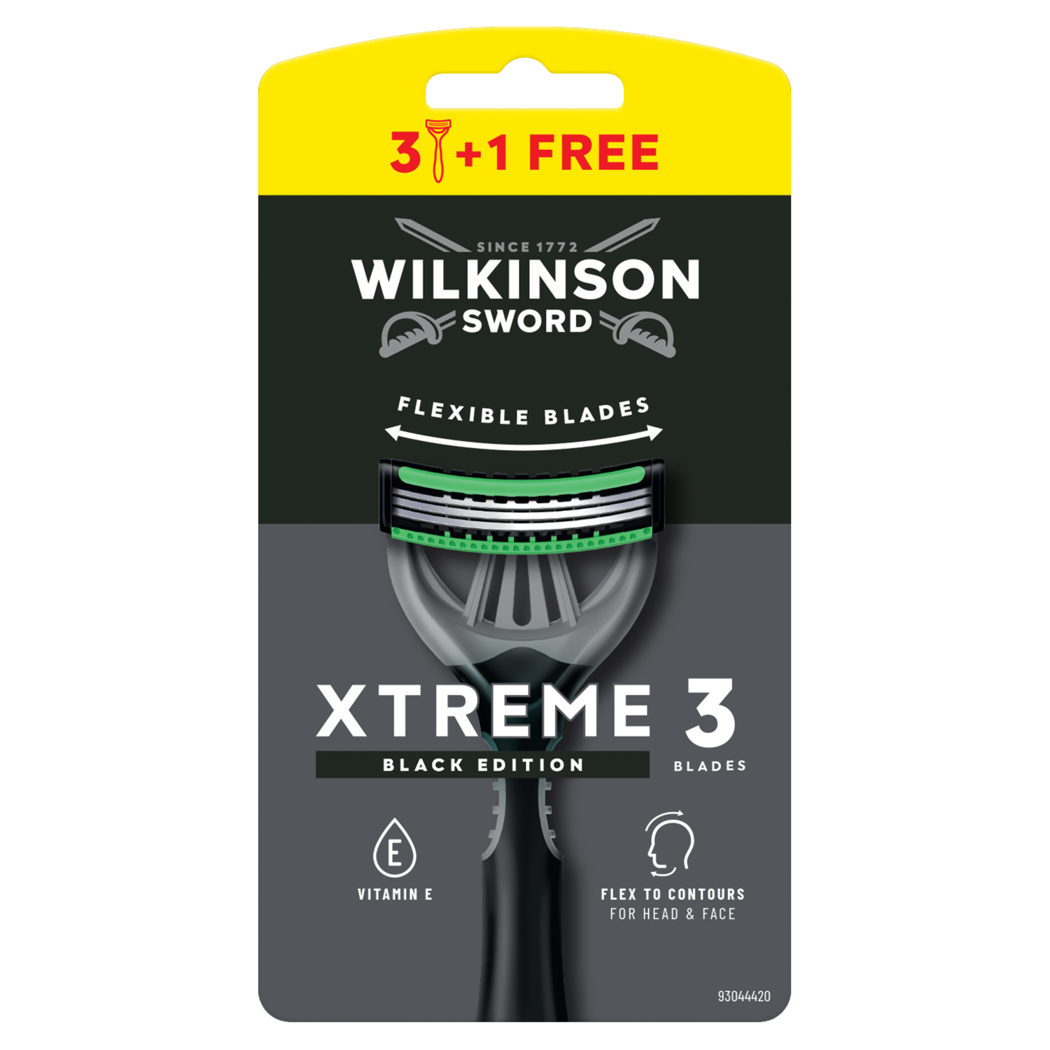 Wilkinson Sword Xtreme3 Black Edition jednorazowe maszynki do golenia, 4 szt.