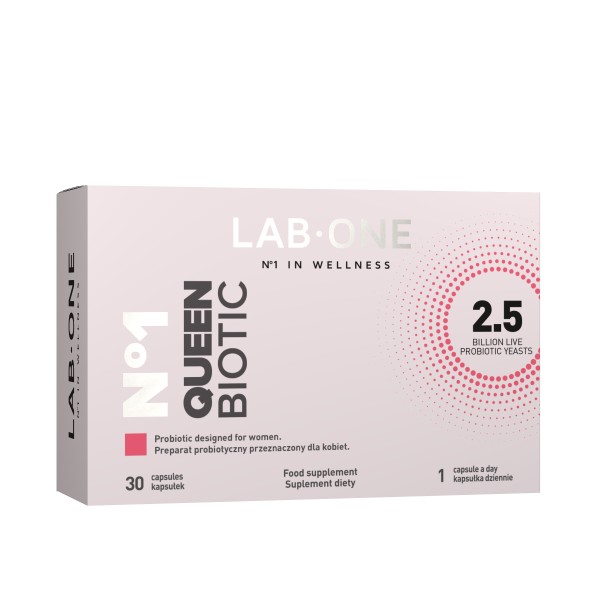 Lab One N°1 QueenBiotic probiotyk dla kobiet na infekcje intymne, 30 kaps./1 opak.