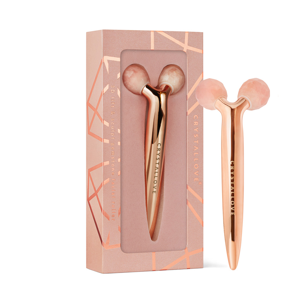Crystallove Crystal Collection masażer liftingujący do twarzy 3D z kwarcem różowym, 1 szt.