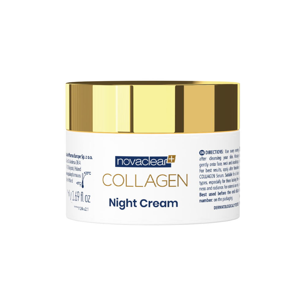 Novaclear Collagen ujędrniająco-wygładzający krem do twarzy na noc, 50 ml