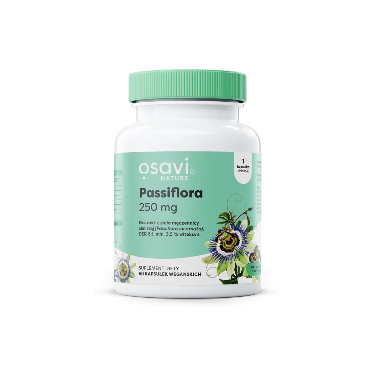 Osavi suplement diety Passiflora, 250mg, 60 kaps./1 opak.