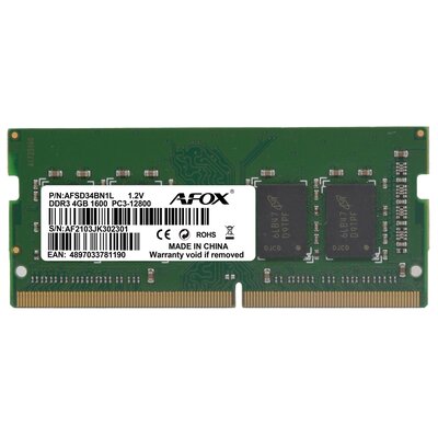 Pamięć RAM AFOX 4GB 1600Mhz