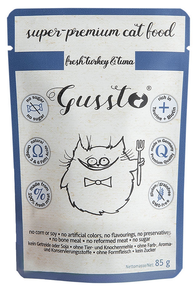 GUSSTO Cat Fresh Turkey&amp;Tuna mokra karma dla kotów indyk i tuńczyk 85 g