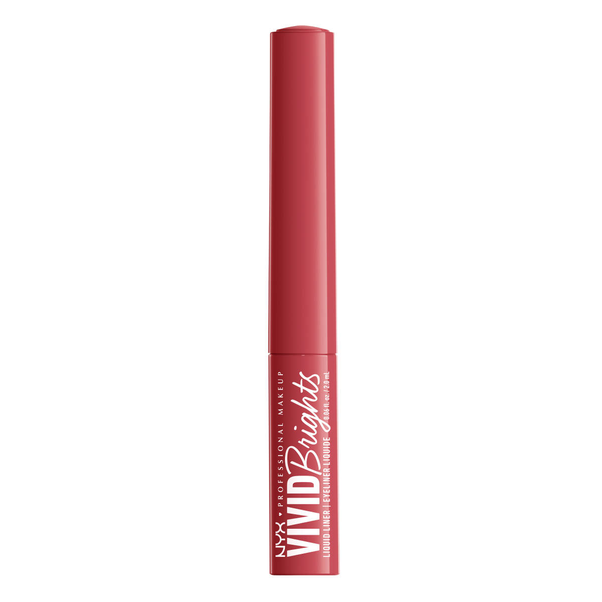 NYX Professional Makeup Vivid Brights eyeliner w pędzelku do powiek on red, 3,5 ml